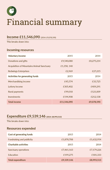 Financial summary 2015