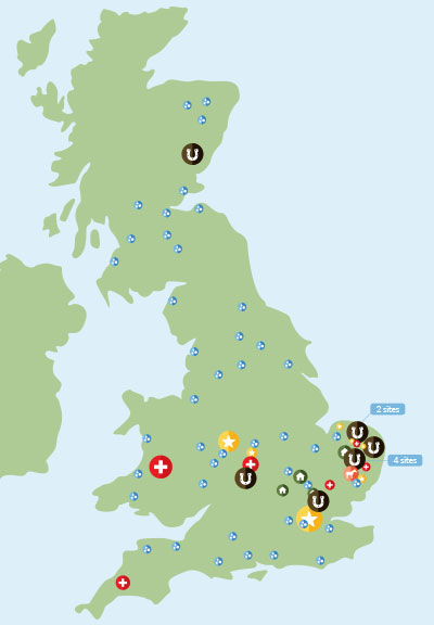 Map of UK redwings impact